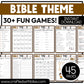 Bible Theme Party Game Printable Bundle Christian Sunday School