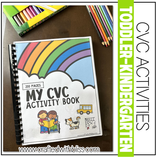500+ Activity Book Big Bundle Toddler - Kindergarten CVC Caterpillar Dot Marker