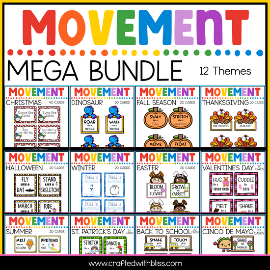 Movement Task Cards Mega Bundle â CraftedwithBliss