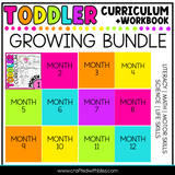 Toddler Curriculum Workbook GROWING BUNDLE Homeschool Tot School Daycare