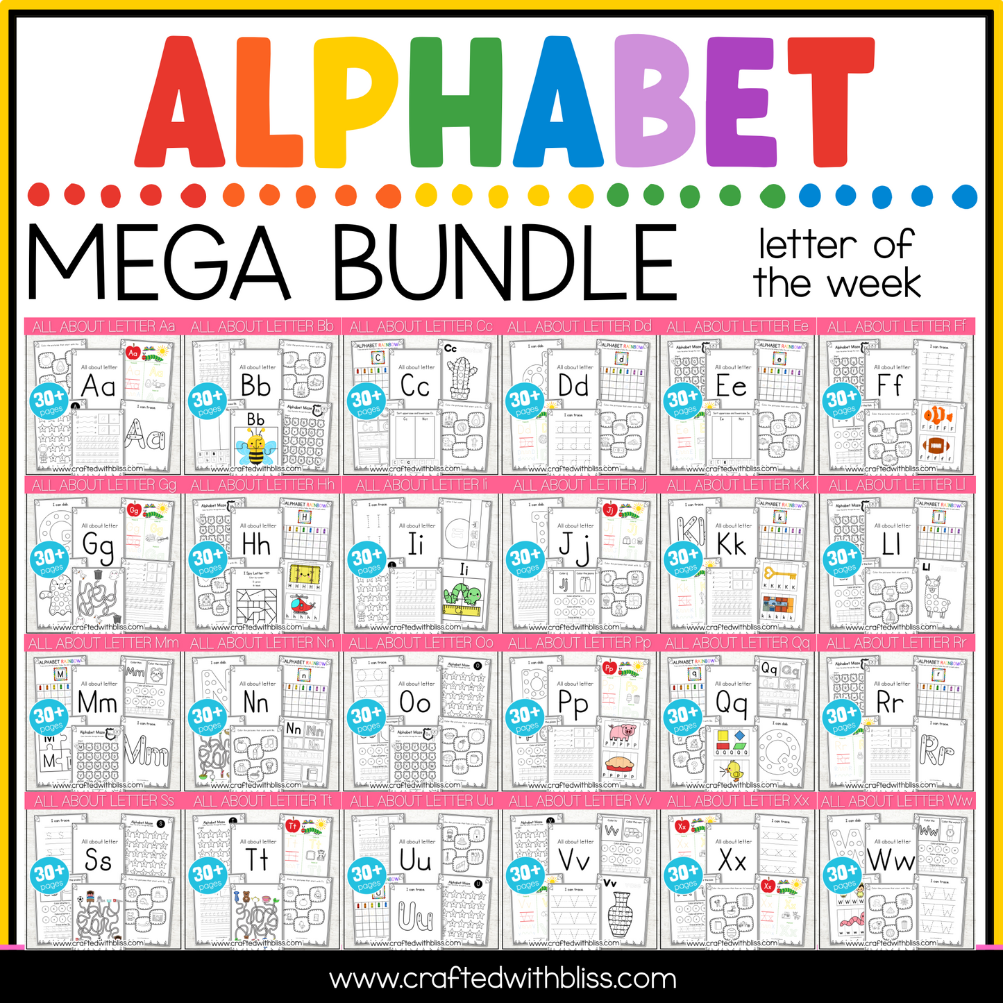 Alphabet Worksheet Mega Bundle