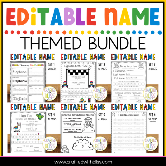 Editable Learning Name Worksheets | Morning Work