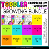 Toddler Curriculum Workbook GROWING BUNDLE Homeschool Tot School Daycare