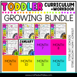 Toddler Curriculum Workbook GROWING BUNDLE Homeschool Tot School Daycare