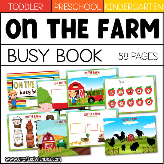 On the Farm Busy Book Binder Quiet Adapted Book