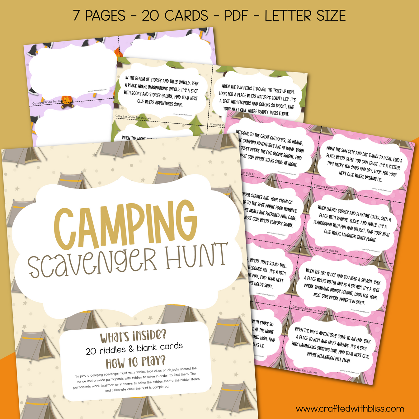 The Ultimate Camping Scavenger Hunt Riddle Clues For Kids | Camping Tr ...