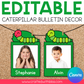 Editable Caterpillar Photo Bulletin Decor | Canva Template