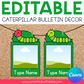 Editable Caterpillar Photo Bulletin Decor | Canva Template