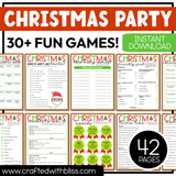 Printable Christmas Party Games For All Bundle 30+ Games