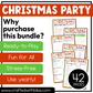 Printable Christmas Party Games For All Bundle 30+ Games