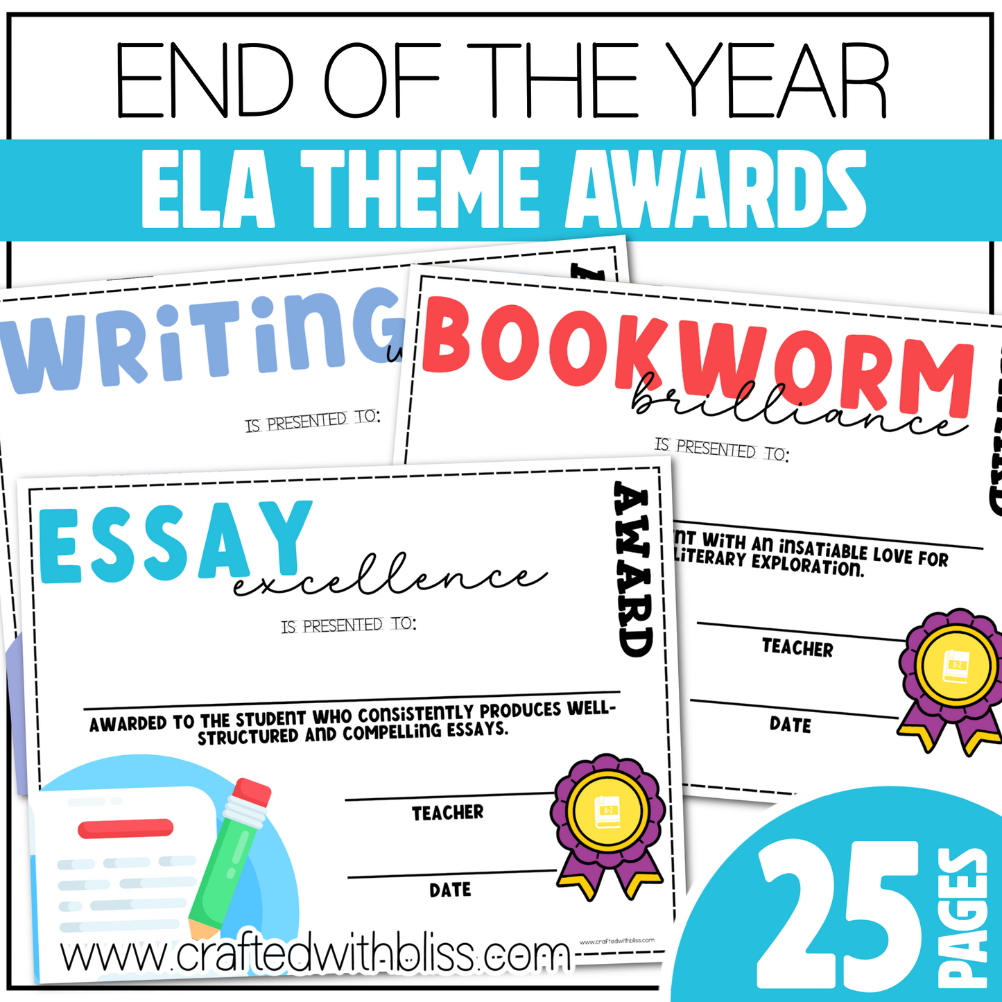 Editable ELA End of the Year Awards