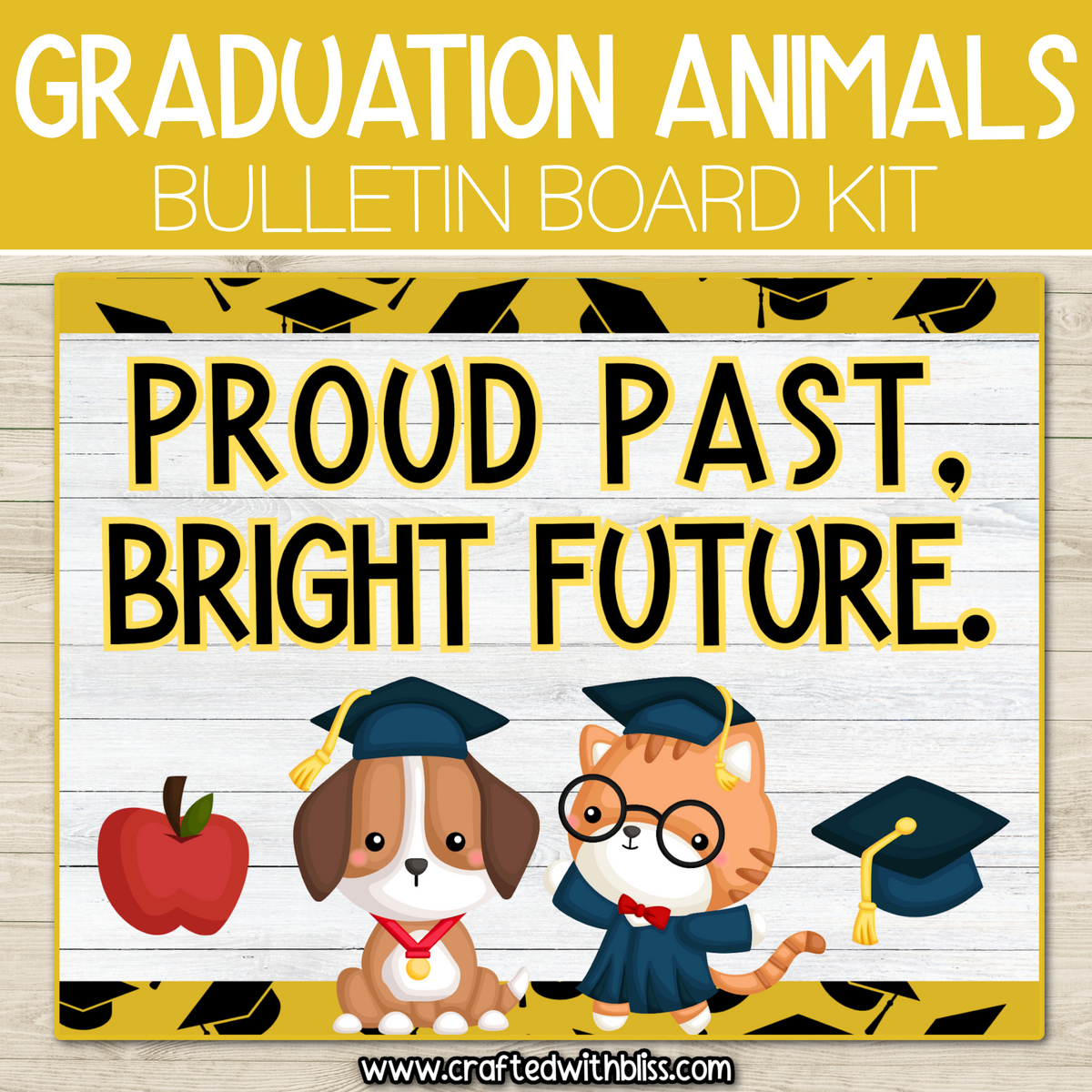 Graduation Animal Theme Bulletin Board Kit Door Classroom Decor End of ...