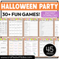 Printable Halloween Party Games For All Bundle 30+ Games