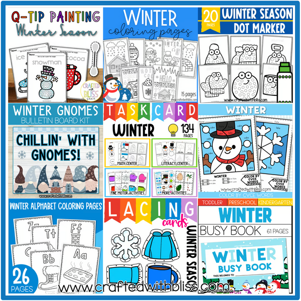 January Preschool-Kindergarten Bundle, January Kindergarten Activities ...