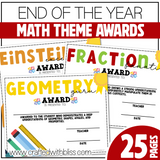 Editable Math End of the Year Awards