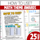 Editable Math End of the Year Awards