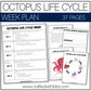Octopus Life Cycle Week Unit Plan Science K-2 Craft Worksheet