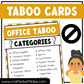 Office Party Taboo Game 150 Cards Work Party Game Night Forbidden Words