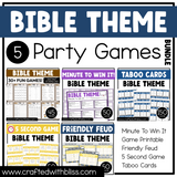 Bible Theme Party Game Printable Bundle Christian Sunday School