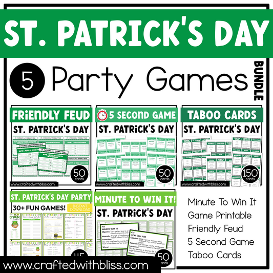 St. Patrick's Day Party Game Printable Bundle Game Night