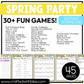 Printable Spring Party Games For All Bundle 30+ Games
