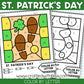 NO PREP St. Patrick's Day Color By Letter Worksheet | Literacy Center