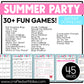 Printable Summer Party Games For All Bundle 30+ Games