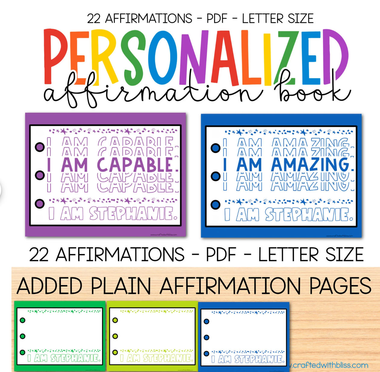 Personalized Affirmation Coloring Book | Gift Ideas | Birthday Gift | Custom Coloring Book