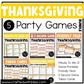 Thanksgiving Party Game Printable Bundle