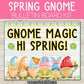 Hello Spring Gnomes Bulletin Board Kit Door Classroom Decor March Gnome