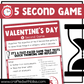 Valentine's Day Party Theme 5 Second Game 50 Cards Fun Friday Ice Breaker Brain