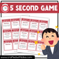 Valentine's Day Party Theme 5 Second Game 50 Cards Fun Friday Ice Breaker Brain