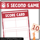 Valentine's Day Party Theme 5 Second Game 50 Cards Fun Friday Ice Breaker Brain