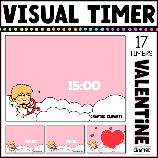 Valentine's Day Visual Timer Classroom Management Tool Transition Countdown