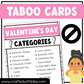 Valentine's Day Taboo Game 150 Cards Friends Party Game Night Forbidden Words Game For Adults Printable Ferbruary Team Building Ice Breaker