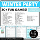 Printable Winter Party Games For All Bundle 30+ Games
