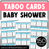 Baby Shower Taboo Party Game 150 Card Fun Friday Ice Breaker Brain Break Classroom Forbidden Words