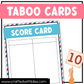 Baby Shower Taboo Party Game 150 Card Fun Friday Ice Breaker Brain Break Classroom Forbidden Words