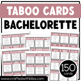 Bachelorette Taboo Game 150 Cards Bridal Party Party Game Night Forbidden Word