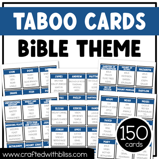Bible Taboo Party Game 150 Cards Christian Fun Friday Ice Breaker Brain Break