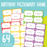 The Ultimate Birthday Pictionary Game For Kids - 64 Cards