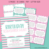 The Ultimate Birthday Scavenger Hunt Riddle Clues For Kids | Birthday Treasure Hunt Activity