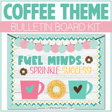 Coffee Theme Bulletin Board Kit Door Classroom Decor Coffee And Donuts Bulletin