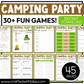 Printable Camping Party Games For All Bundle 30+ Games