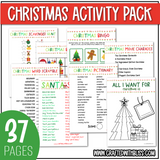 Printable Christmas Games And Fun Activities Pack For Kids Game Bundle