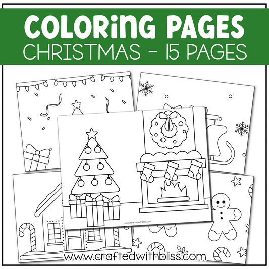 Christmas Coloring Pages For Kids Background Scene