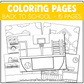 Back To School Coloring Pages For Kids Background Scene