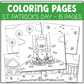 St. Patrick's Day Coloring Pages For Kids Background Scene