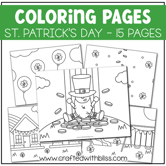 St. Patrick's Day Coloring Pages For Kids Background Scene