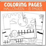Halloween Coloring Pages For Kids Background Scene